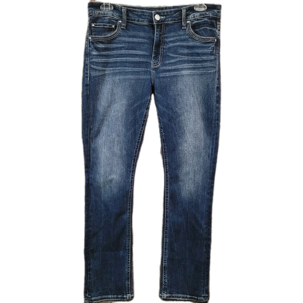 Daytrip Virgo Straight Jeans Size 31 x 32 Mid Rise Dark Wash
